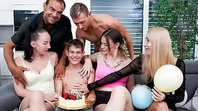Birthday Bisex Party 1, Scene #01