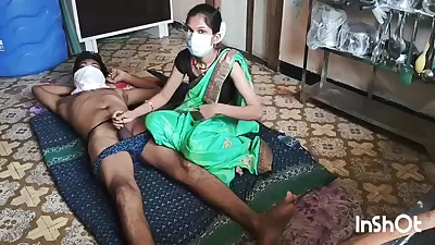 Shivani In Green Saree Getting Ready For Sex