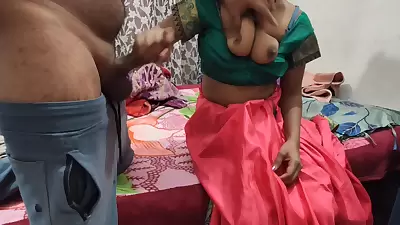 The Maid Took Off The Saree And Got Her Pussy And Ass By Fucking Her Owner